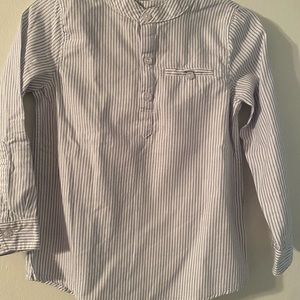 Toddler 3/4 dress shirt white with stripes size 3/4